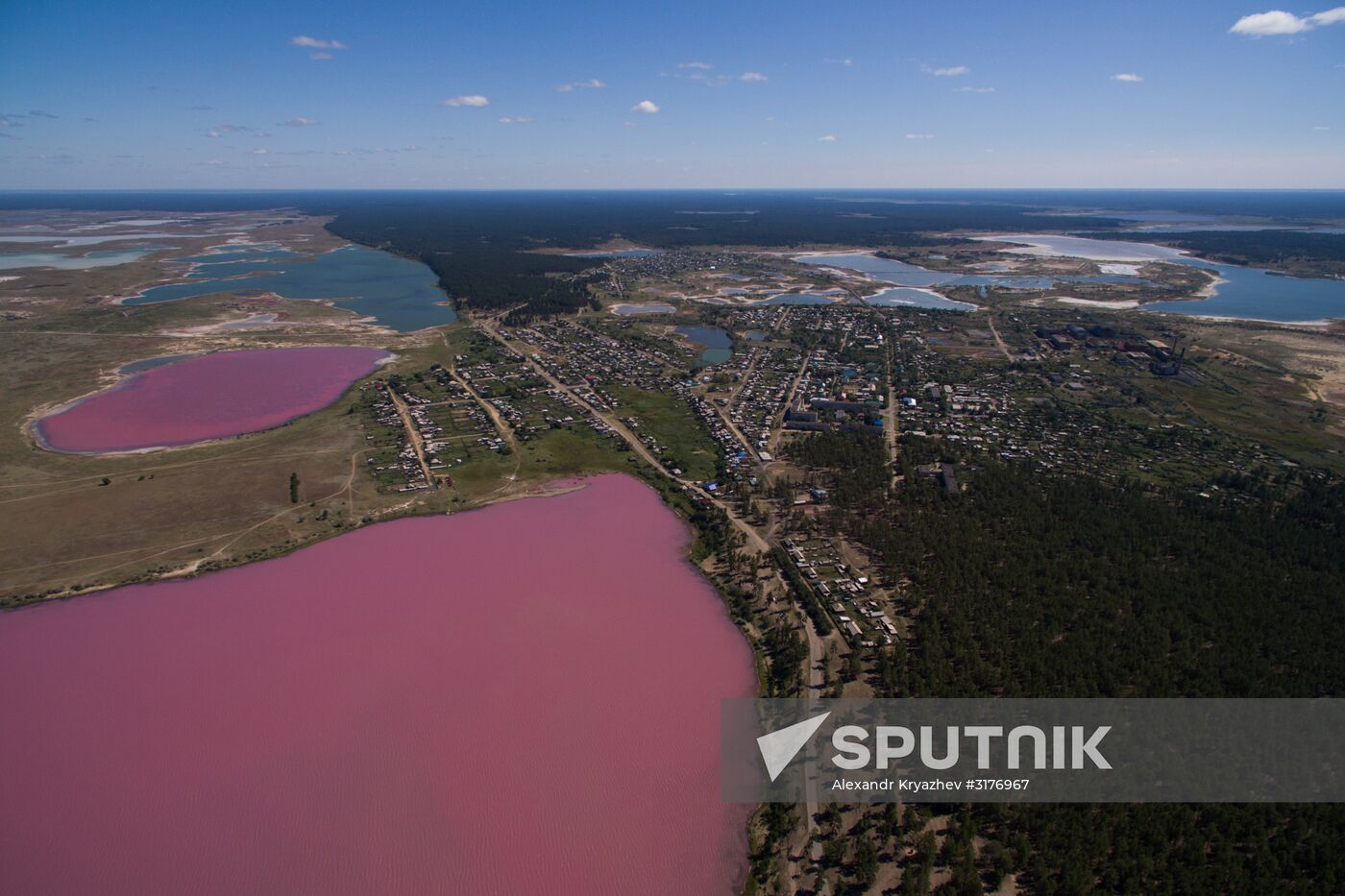 Salt lakes in Altai Territory