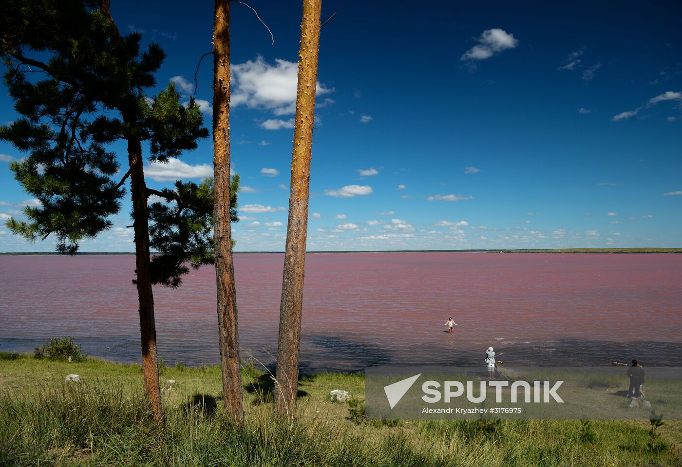 Salt lakes in Altai Territory