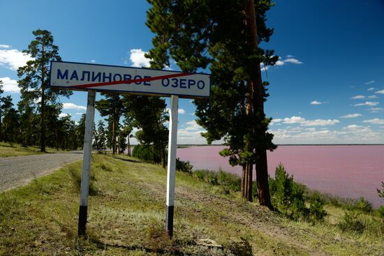 Salt lakes in Altai Territory