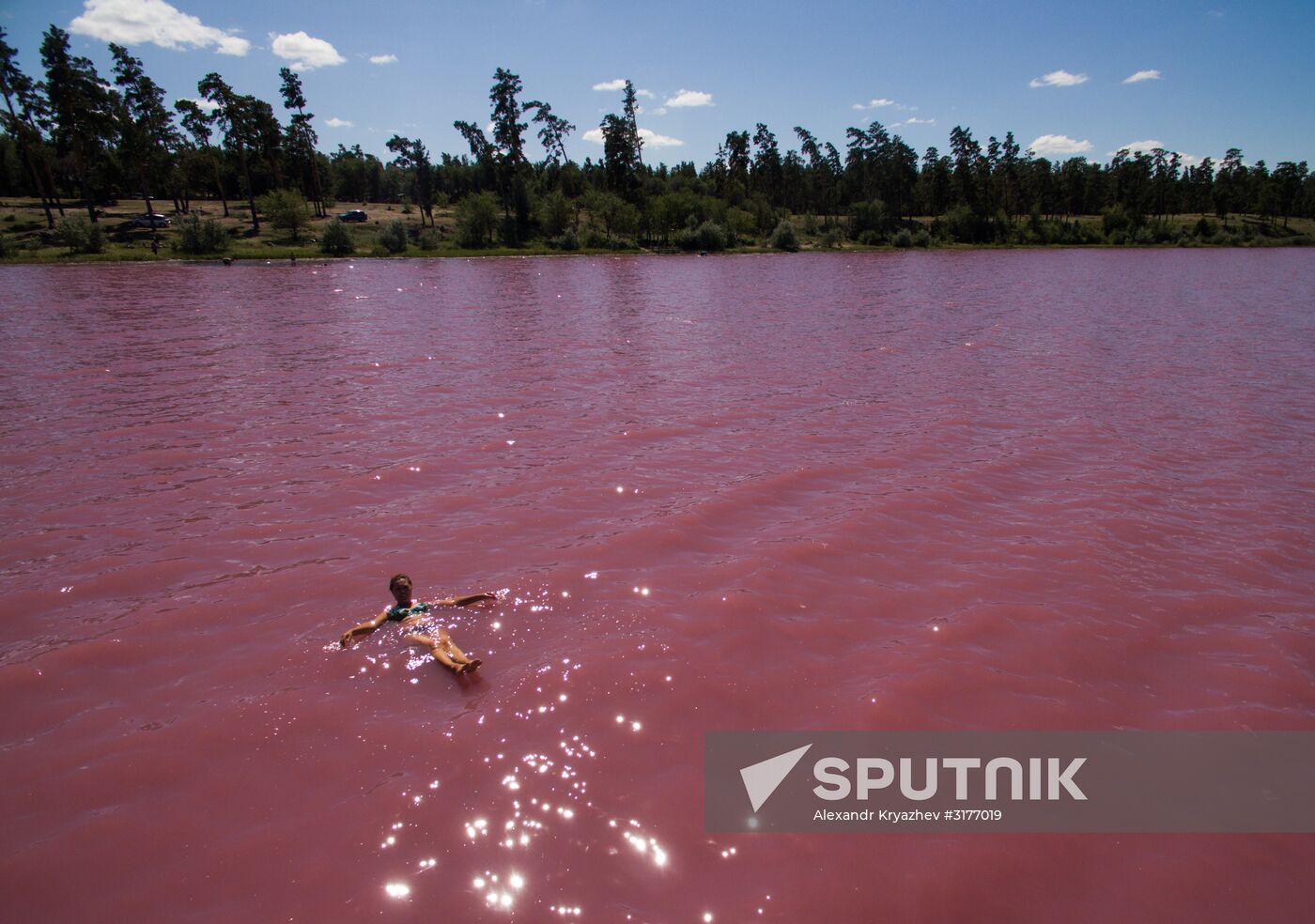 Salt lakes in Altai Territory