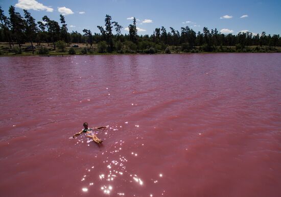 Salt lakes in Altai Territory