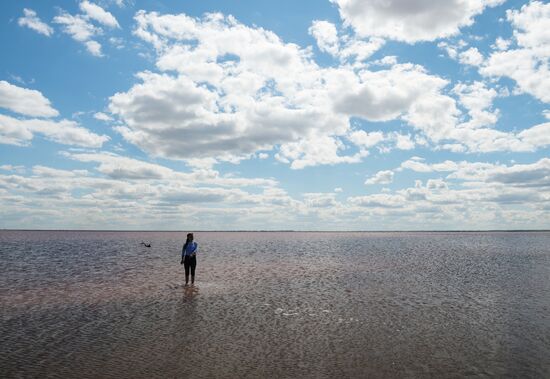 Salt lakes in Altai Territory