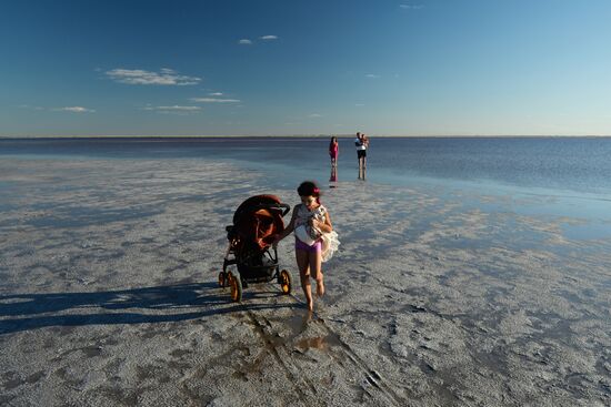 Salt lakes in Altai Territory
