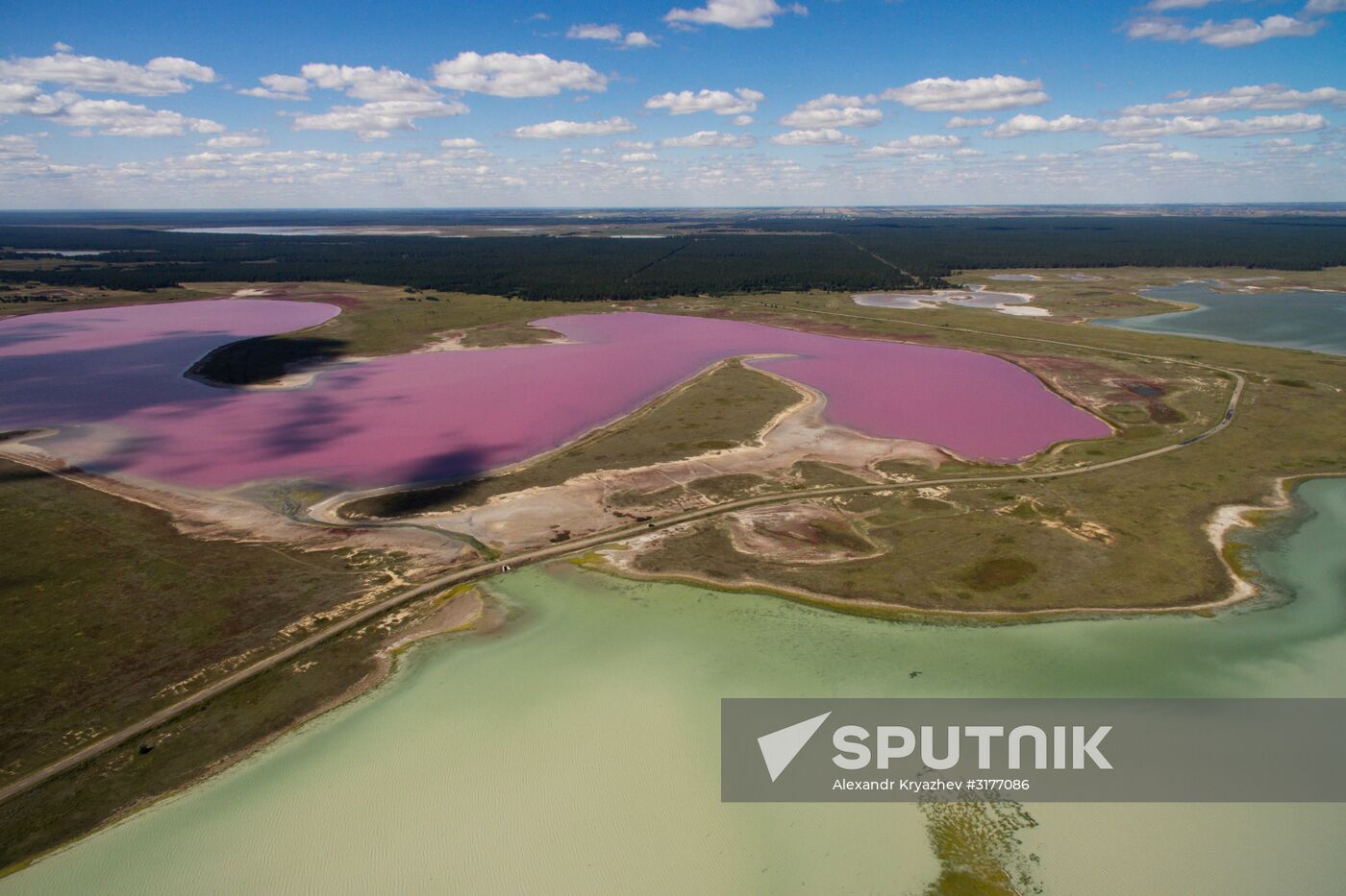Salt lakes in Altai Territory