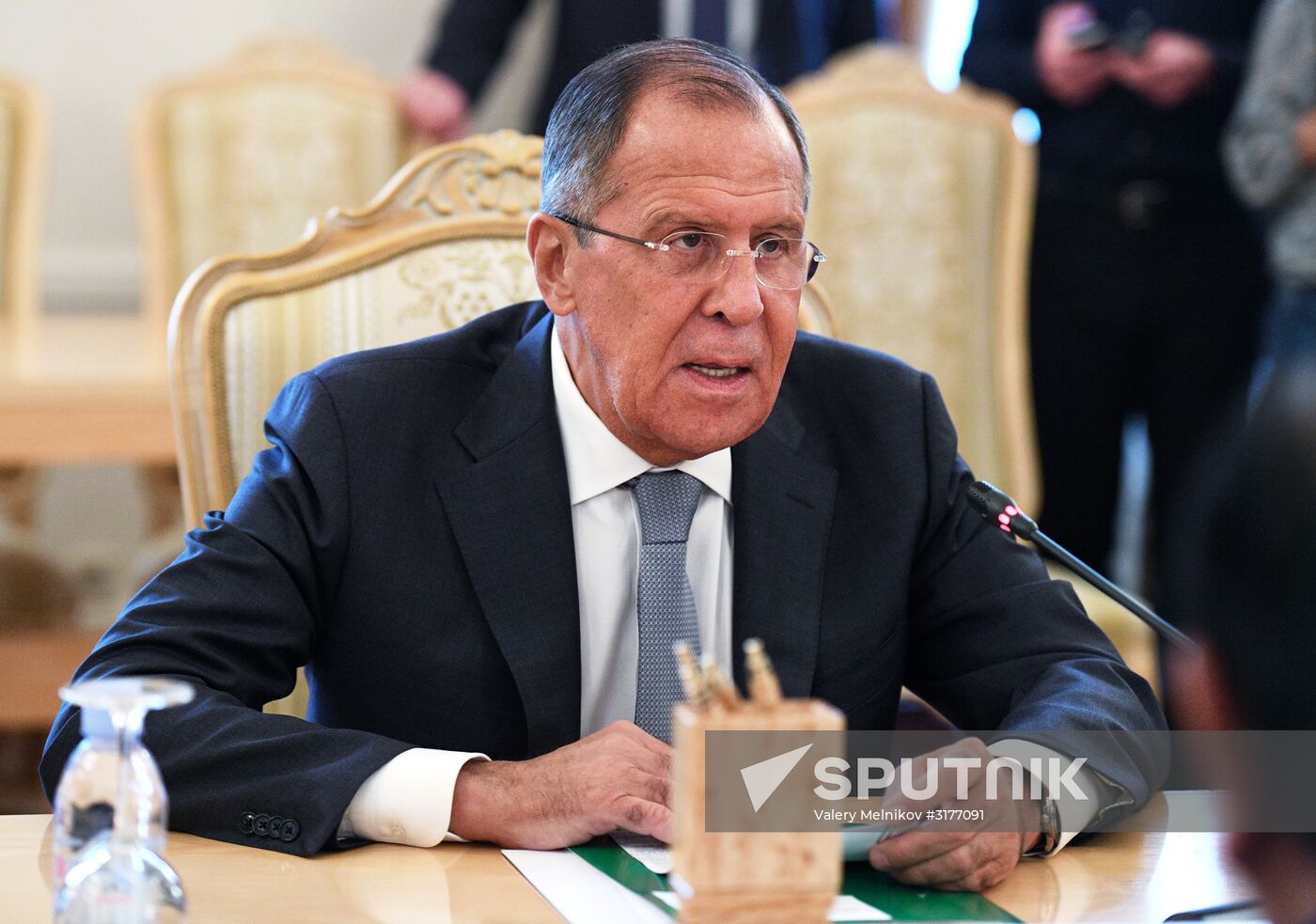 Russian Foreign Minister Sergei Lavrov meets with Cambodian Foreign Minister Prak Sokhonn