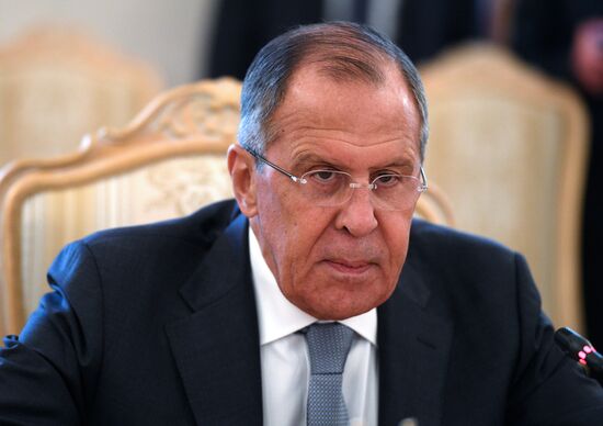 Russian Foreign Minister Sergei Lavrov meets with Cambodian Foreign Minister Prak Sokhonn