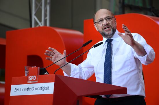 Election speech of chancellor candidate Martin Schulz in Essen