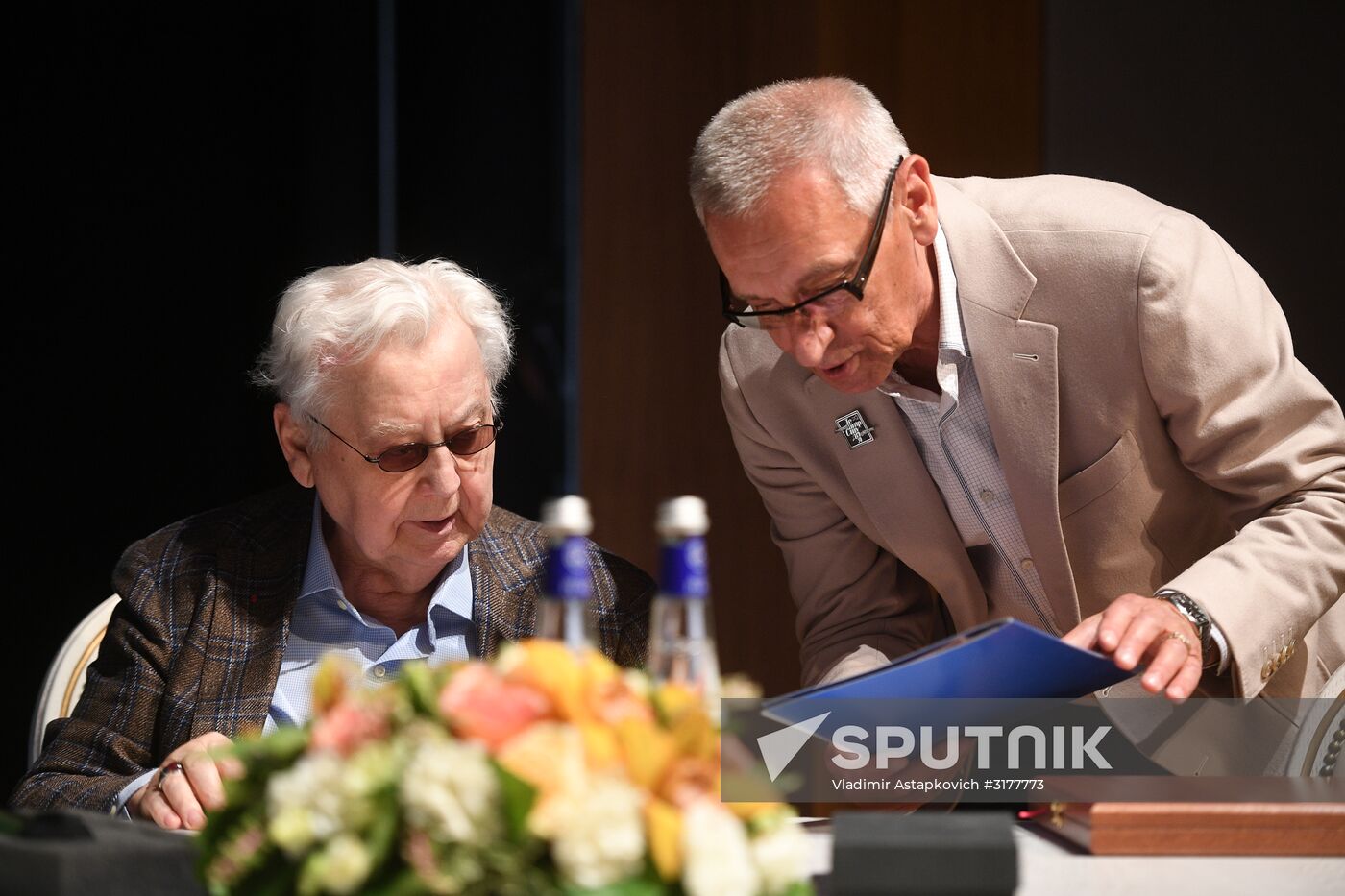 Meeting of Oleg Tabakov Theater company prior to new theater season
