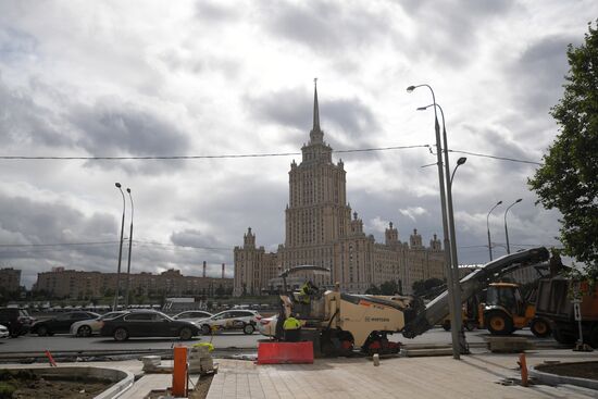 Streets undergo reconstruction in Moscow