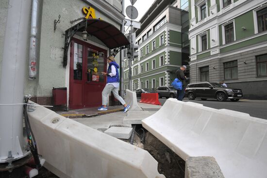 Streets undergo reconstruction in Moscow