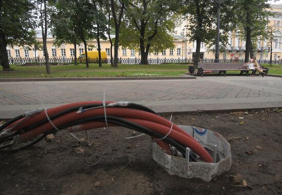 Streets undergo reconstruction in Moscow