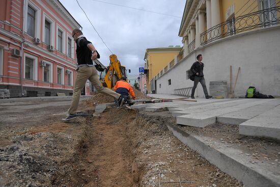 Streets undergo reconstruction in Moscow