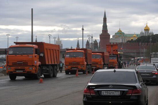 Streets undergo reconstruction in Moscow