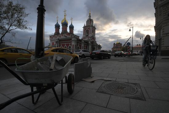 Streets undergo reconstruction in Moscow
