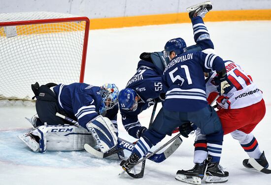 Kontinental Hockey League. Dynamo Moscow vs. CSKA