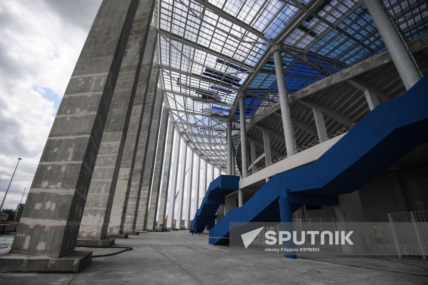 Nizhny Novgorod stadium under construction