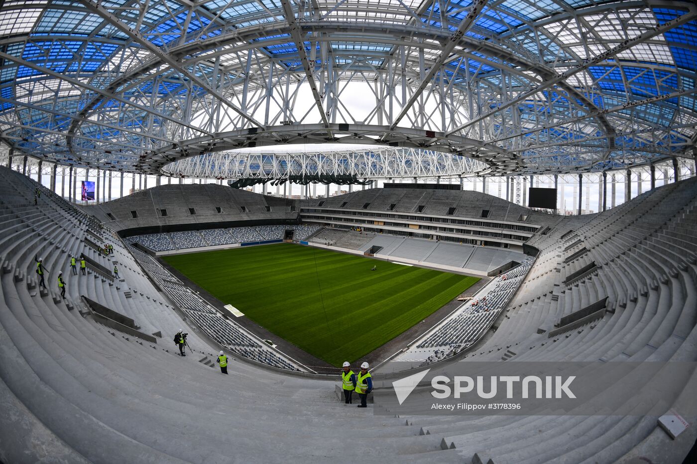 Nizhny Novgorod stadium under construction