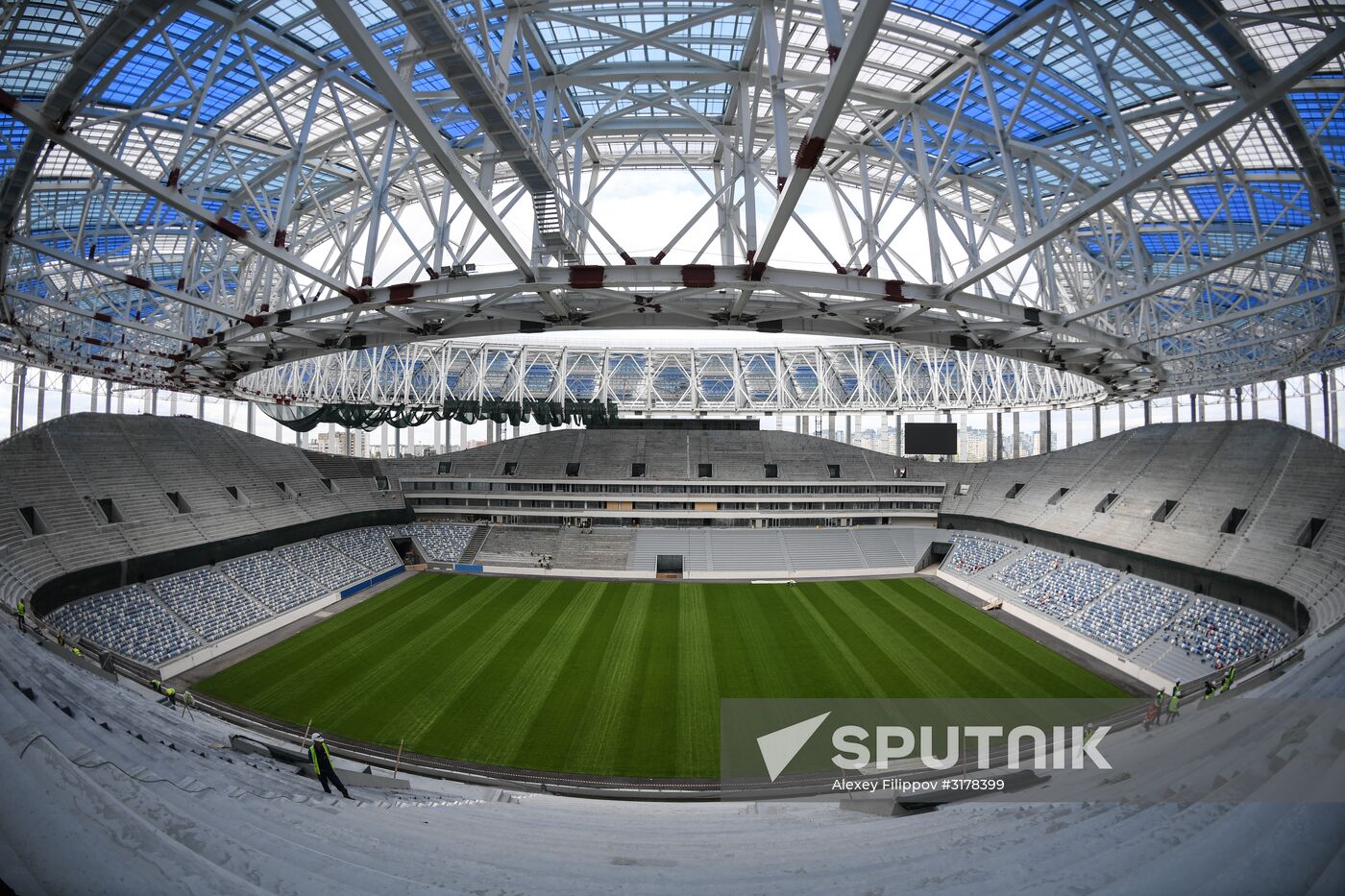 Nizhny Novgorod stadium under construction