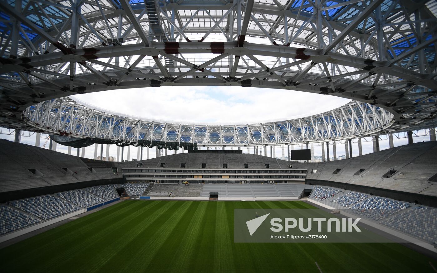 Nizhny Novgorod stadium under construction