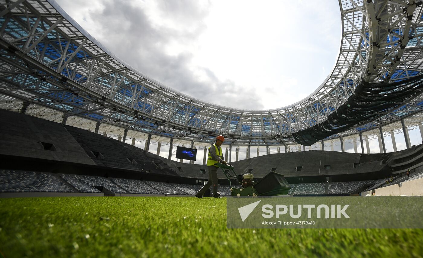Nizhny Novgorod stadium under construction