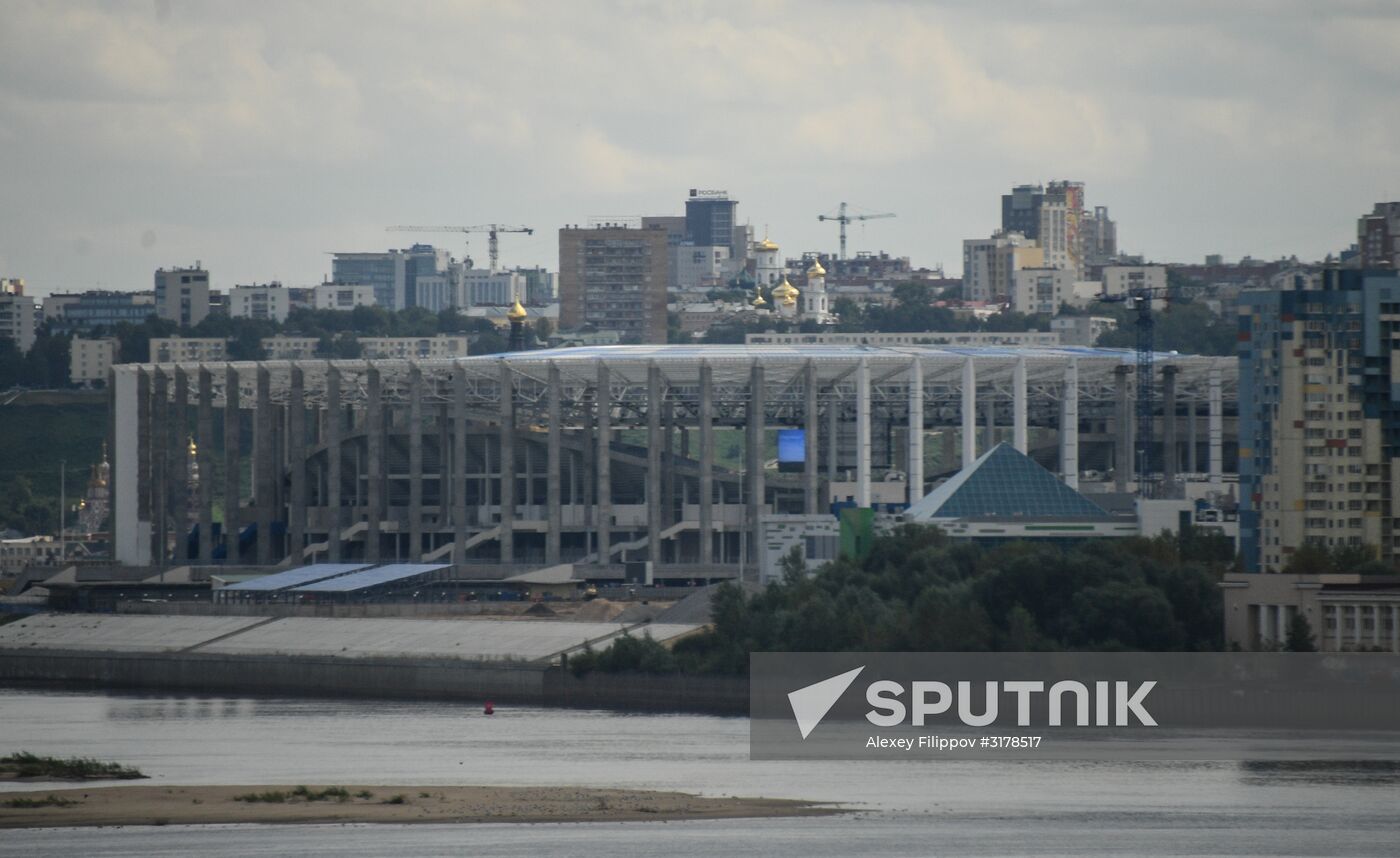 Nizhny Novgorod stadium under construction