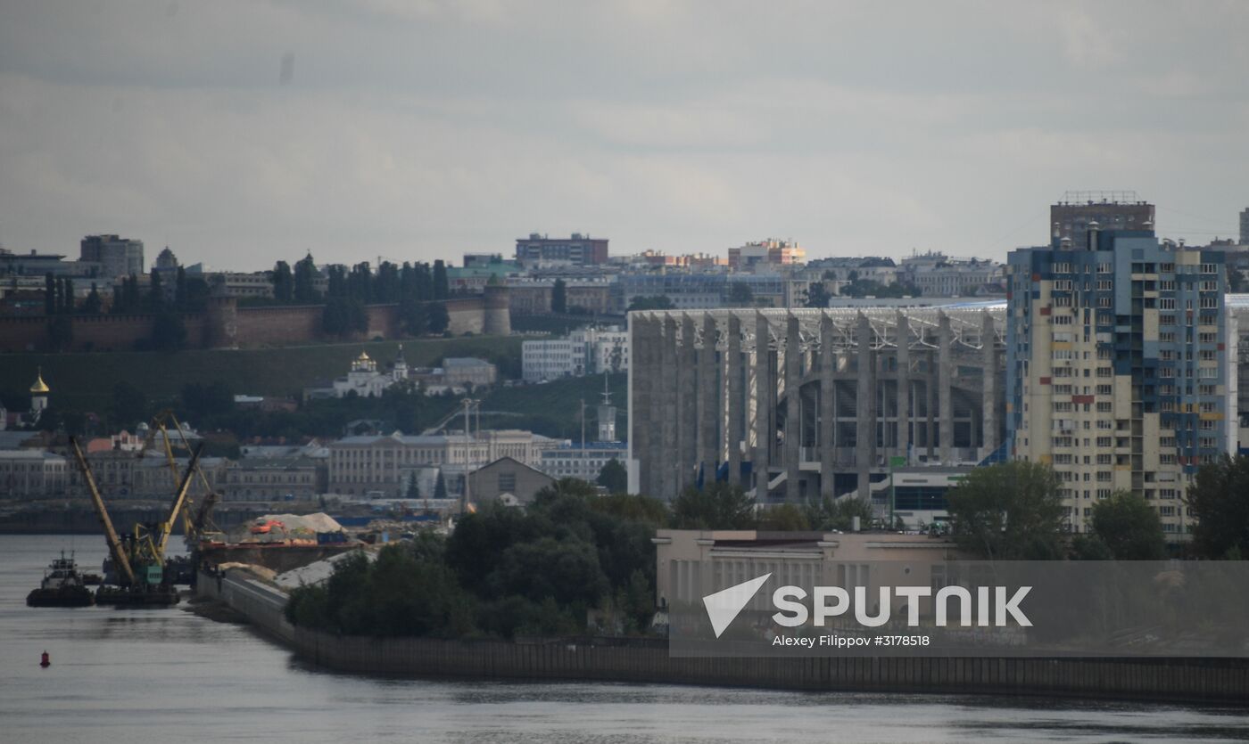 Nizhny Novgorod stadium under construction
