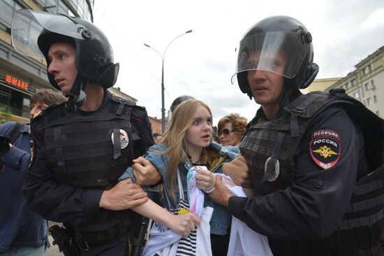 For Free Internet protest rally in Moscow
