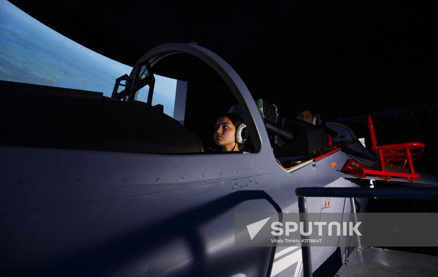 Young women enrolled to Krasnodar Aviation Institute to get flight profession