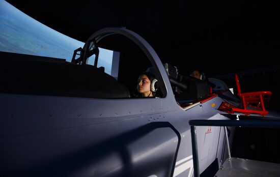 Young women enrolled to Krasnodar Aviation Institute to get flight profession