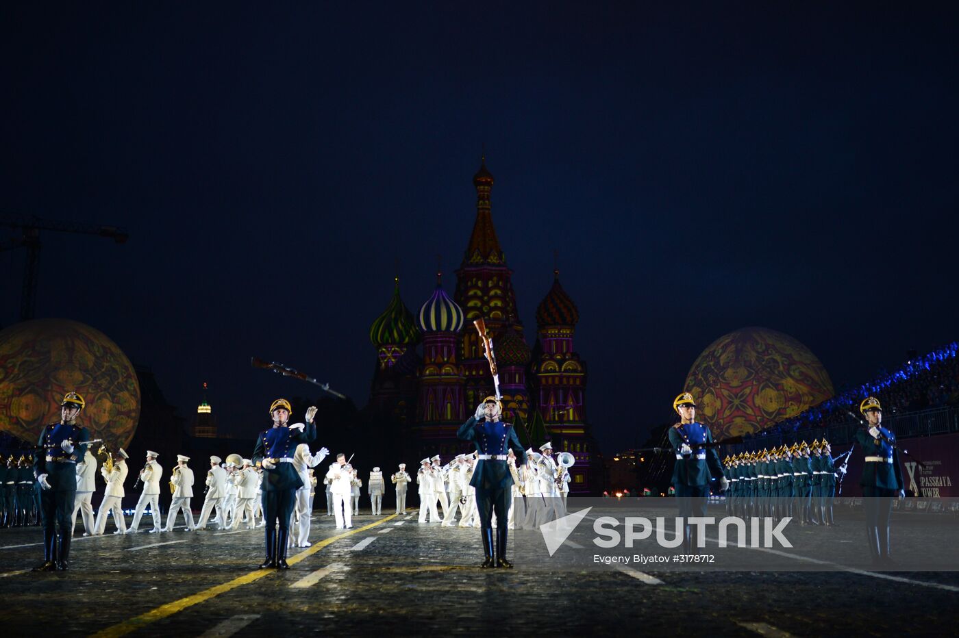 Opening ceremony for 10th Spasskaya Tower international military music festival
