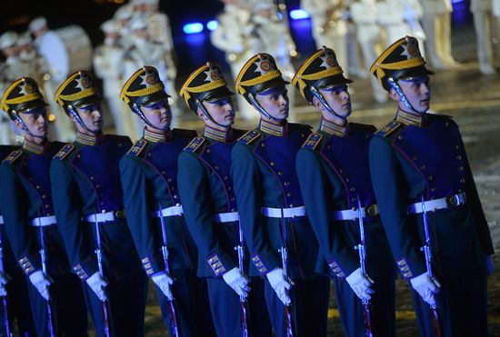 Opening ceremony for 10th Spasskaya Tower international military music festival
