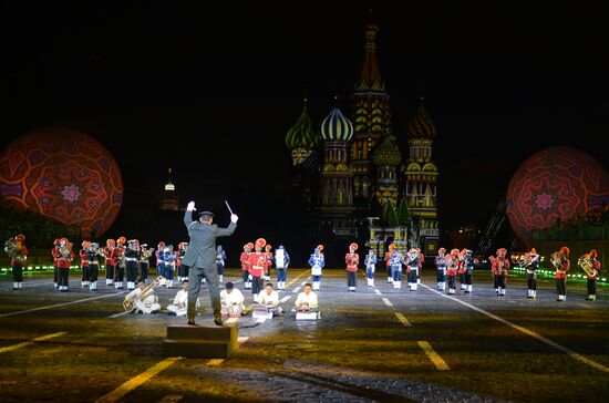 Opening ceremony for 10th Spasskaya Tower international military music festival