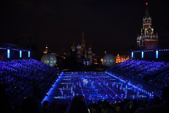 Opening ceremony for 10th Spasskaya Tower international military music festival