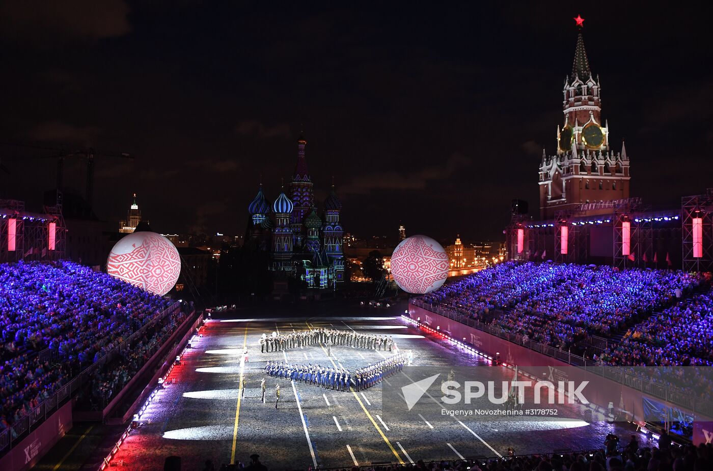 Opening ceremony for 10th Spasskaya Tower international military music festival
