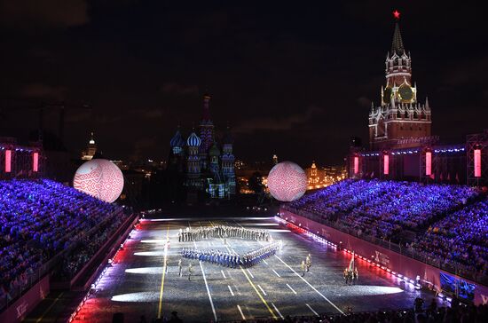 Opening ceremony for 10th Spasskaya Tower international military music festival