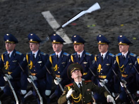 Opening ceremony for 10th Spasskaya Tower international military music festival