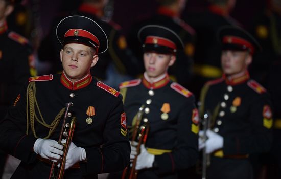 Opening ceremony for 10th Spasskaya Tower international military music festival