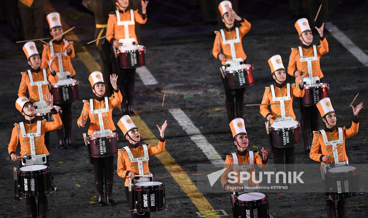 Opening ceremony for 10th Spasskaya Tower international military music festival