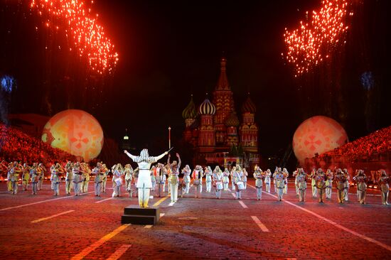 Opening ceremony for 10th Spasskaya Tower international military music festival