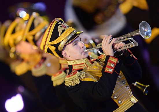 Opening ceremony for 10th Spasskaya Tower international military music festival