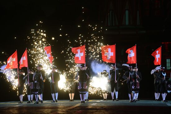 Opening ceremony for 10th Spasskaya Tower international military music festival