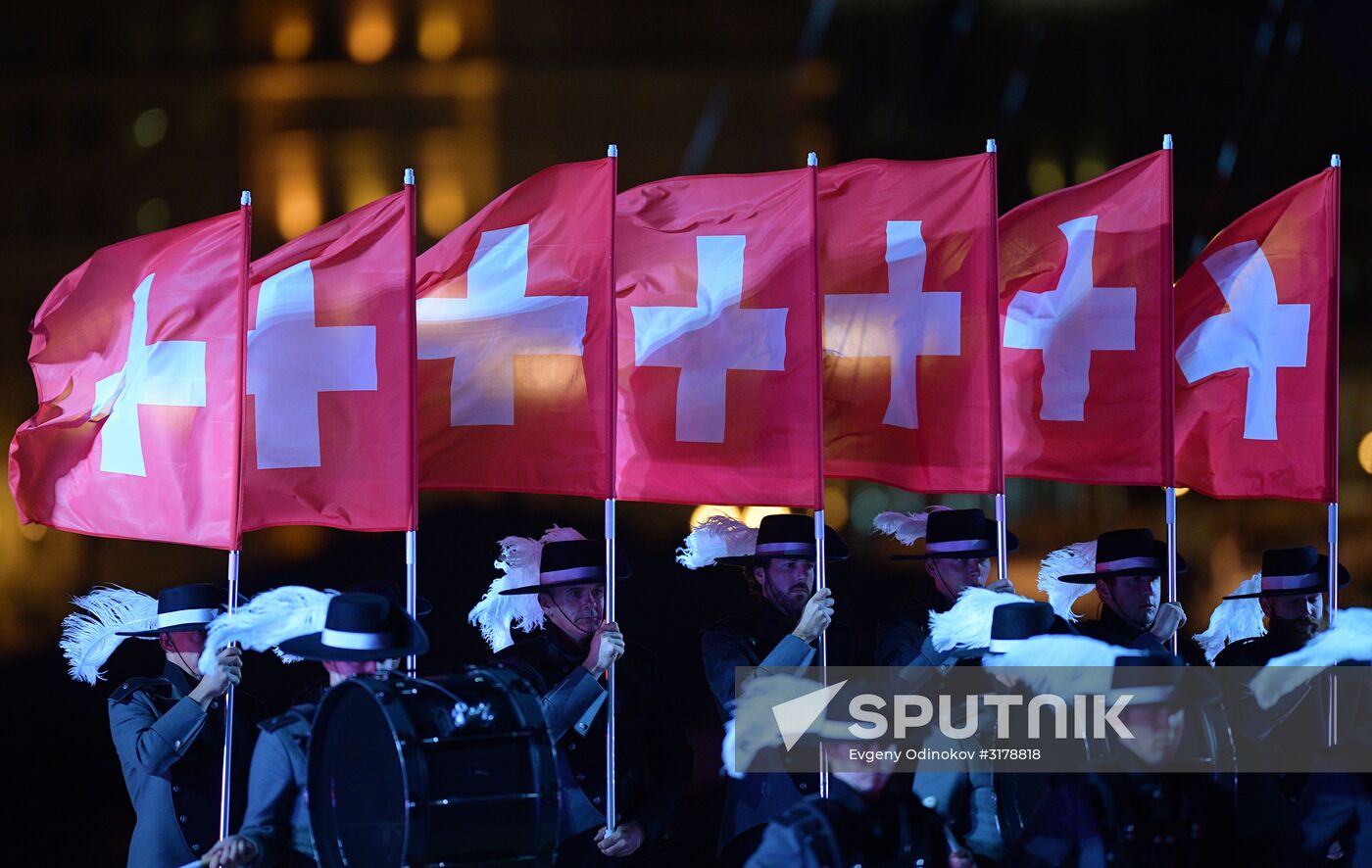 Opening ceremony for 10th Spasskaya Tower international military music festival
