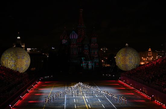 Opening ceremony for 10th Spasskaya Tower international military music festival