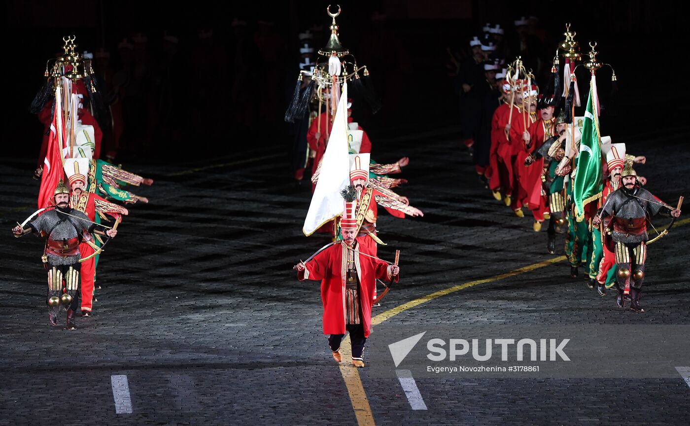 Opening ceremony for 10th Spasskaya Tower international military music festival