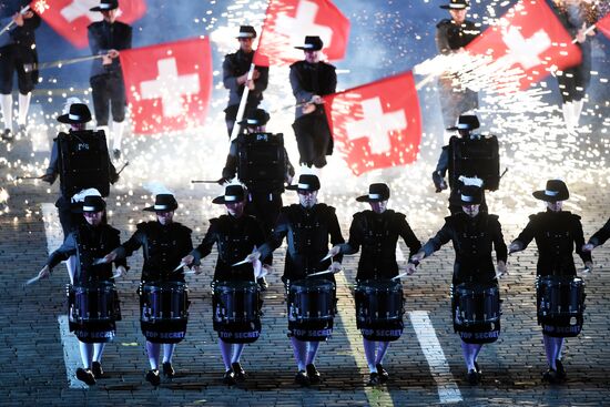 Opening ceremony for 10th Spasskaya Tower international military music festival