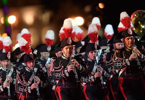 Opening ceremony for 10th Spasskaya Tower international military music festival