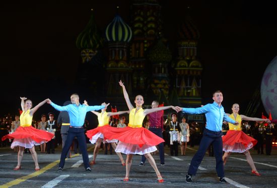 Opening ceremony for 10th Spasskaya Tower international military music festival