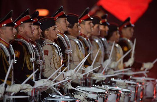 Opening ceremony for 10th Spasskaya Tower international military music festival