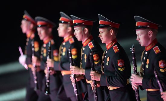 Opening ceremony for 10th Spasskaya Tower international military music festival