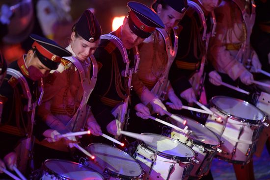 Opening ceremony for 10th Spasskaya Tower international military music festival